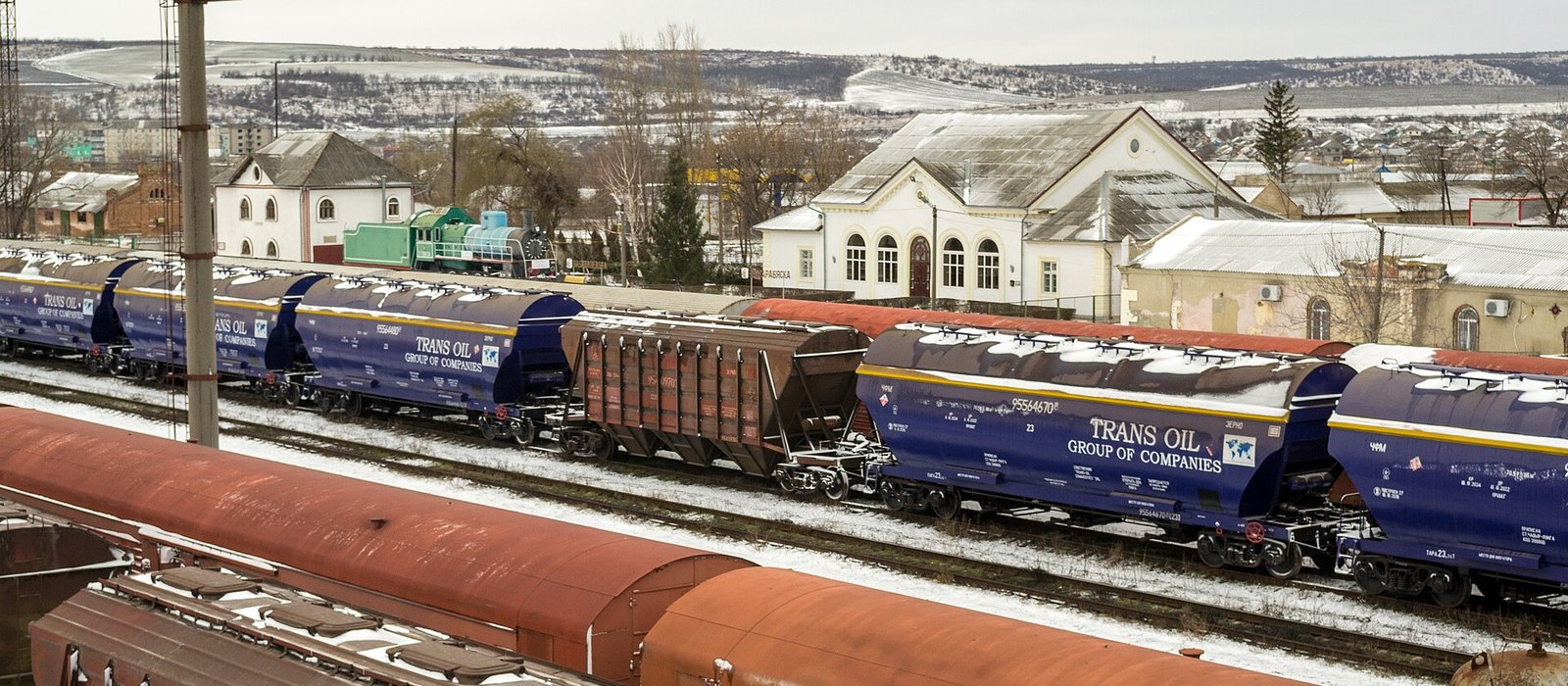 Clădirile nodului feroviar din Basarabeasca, una dintre rutele de tranzit ale Căii Ferate din Moldova