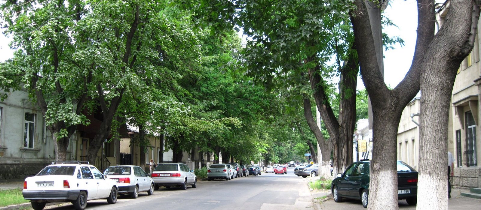 Vedere asupra clădirilor din centrul Chișinăului